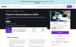 Drupal For Absolute Beginners (2025) – Udemy