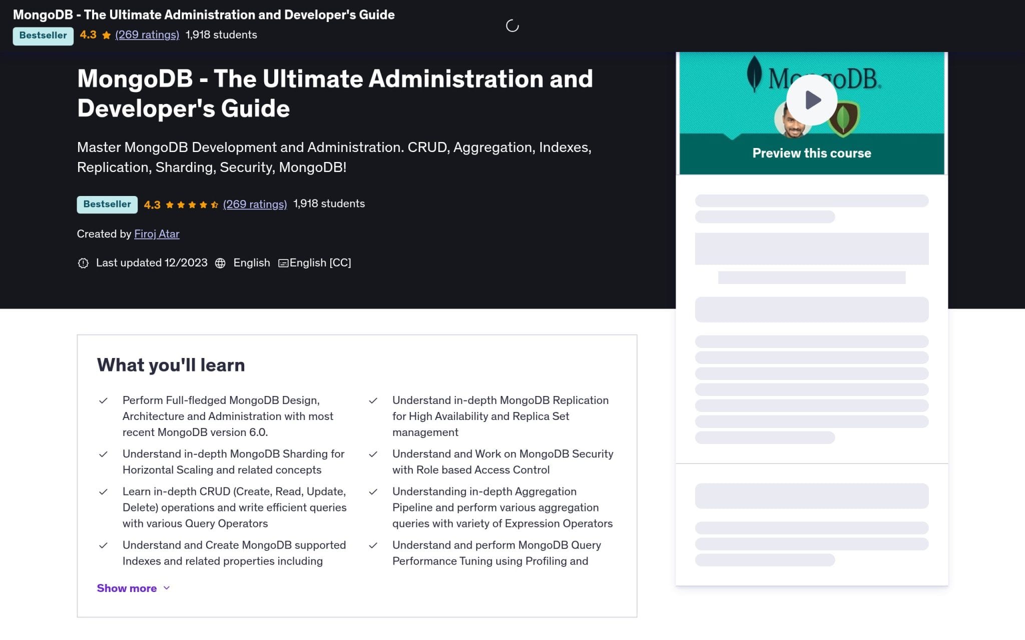 MongoDB - The Ultimate Administration and Developer's Guide - Udemy