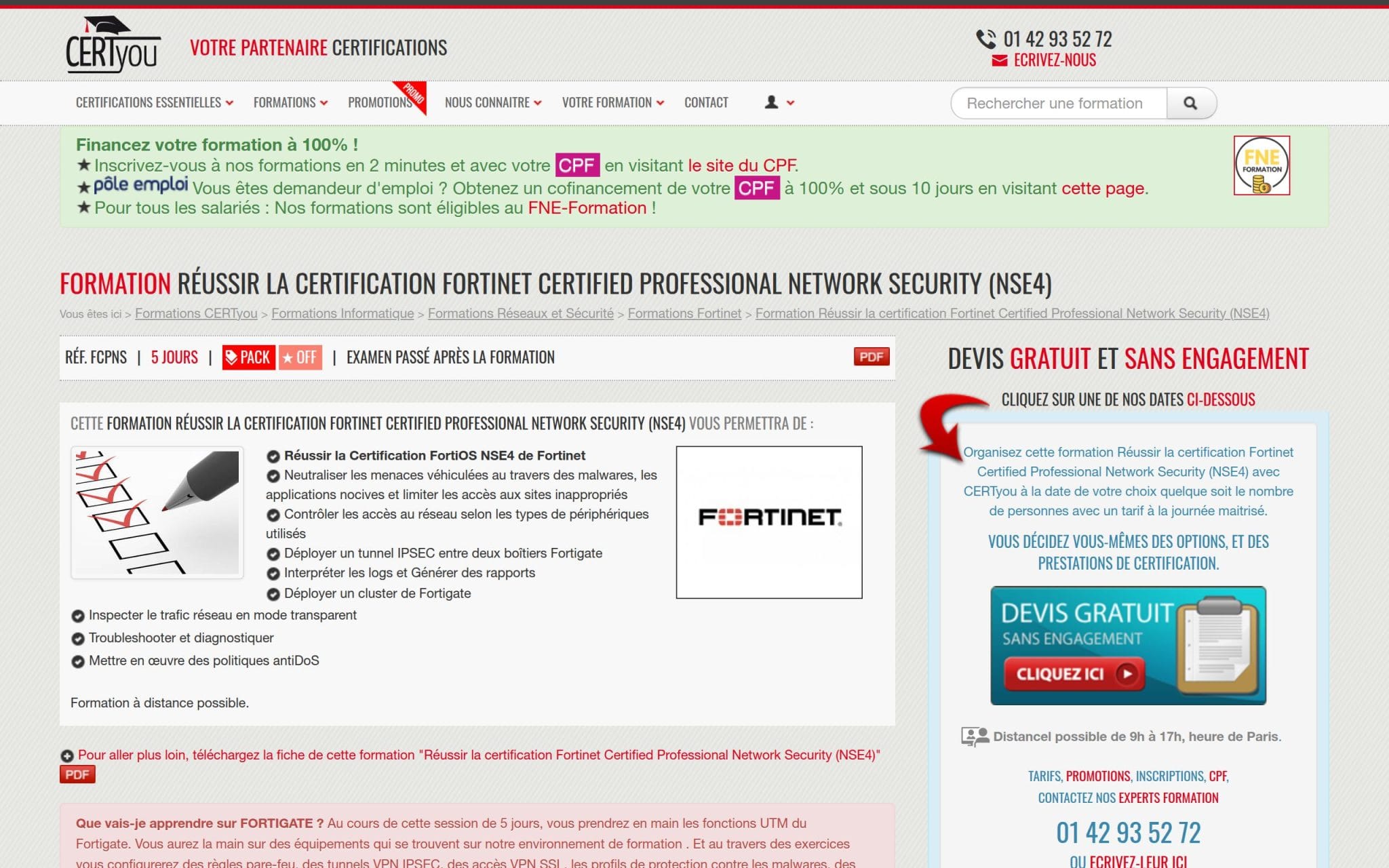Formation Réussir la certification Fortinet Certified Professional Network Security (NSE4) - CertYou