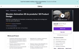 Blender: Animation 3D de produits/ 3D Product Design – Udemy