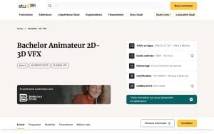 Bachelor Animateur 2D-3D VFX – Studi