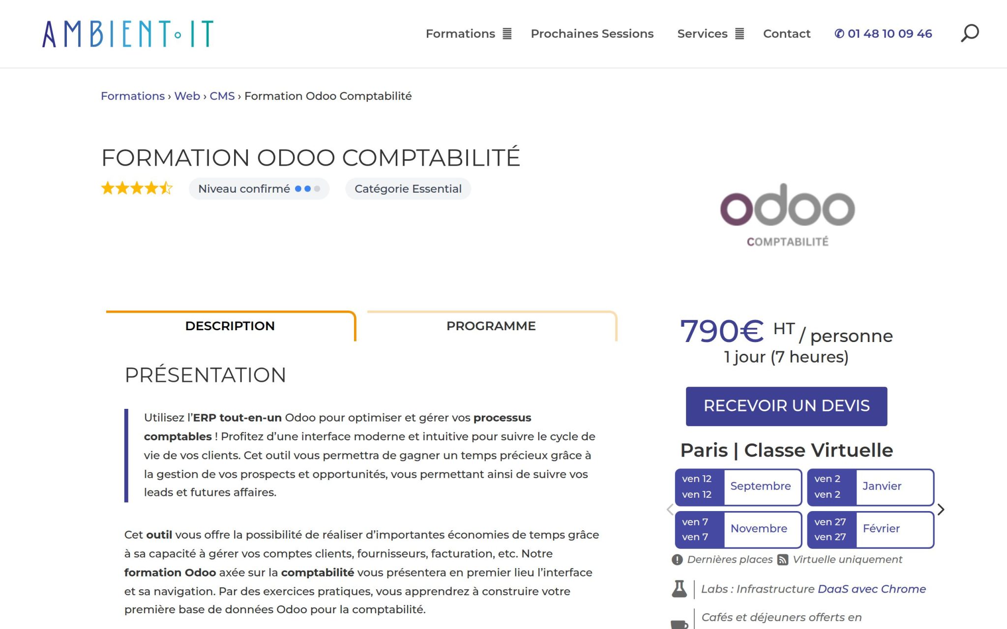 Formation Odoo Comptabilité - Ambient IT