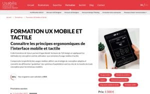 Formation UX Mobile et Tactile - Usabilis