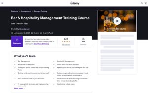 Formation en gestion de bar et d’hôtellerie – Udemy
