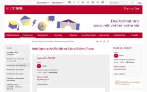 Intelligence Artificielle et Calcul Scientifique - Cnam