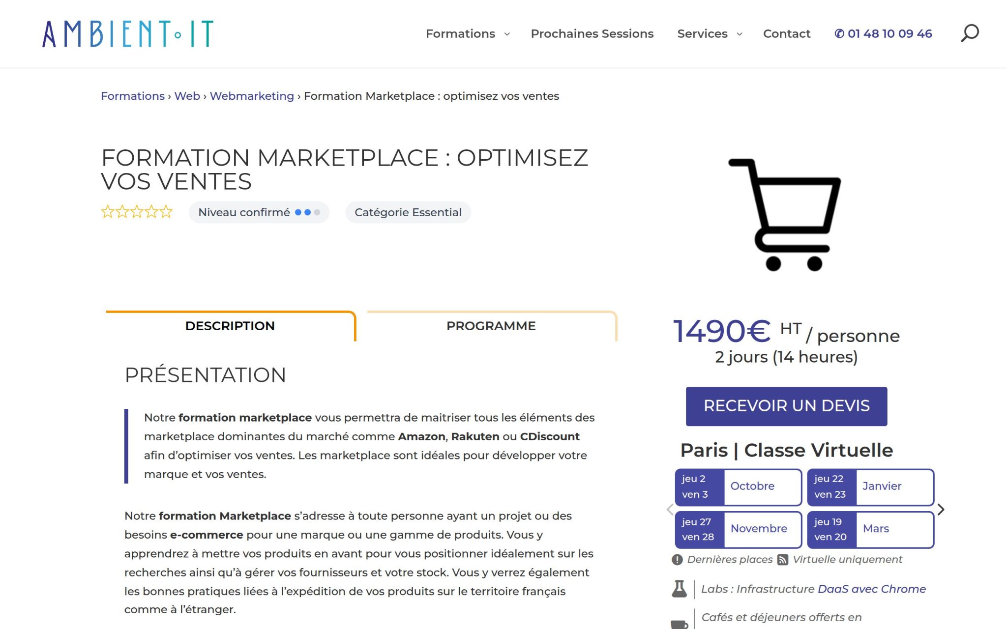 Formation Marketplace : optimisez vos ventes - Ambient IT