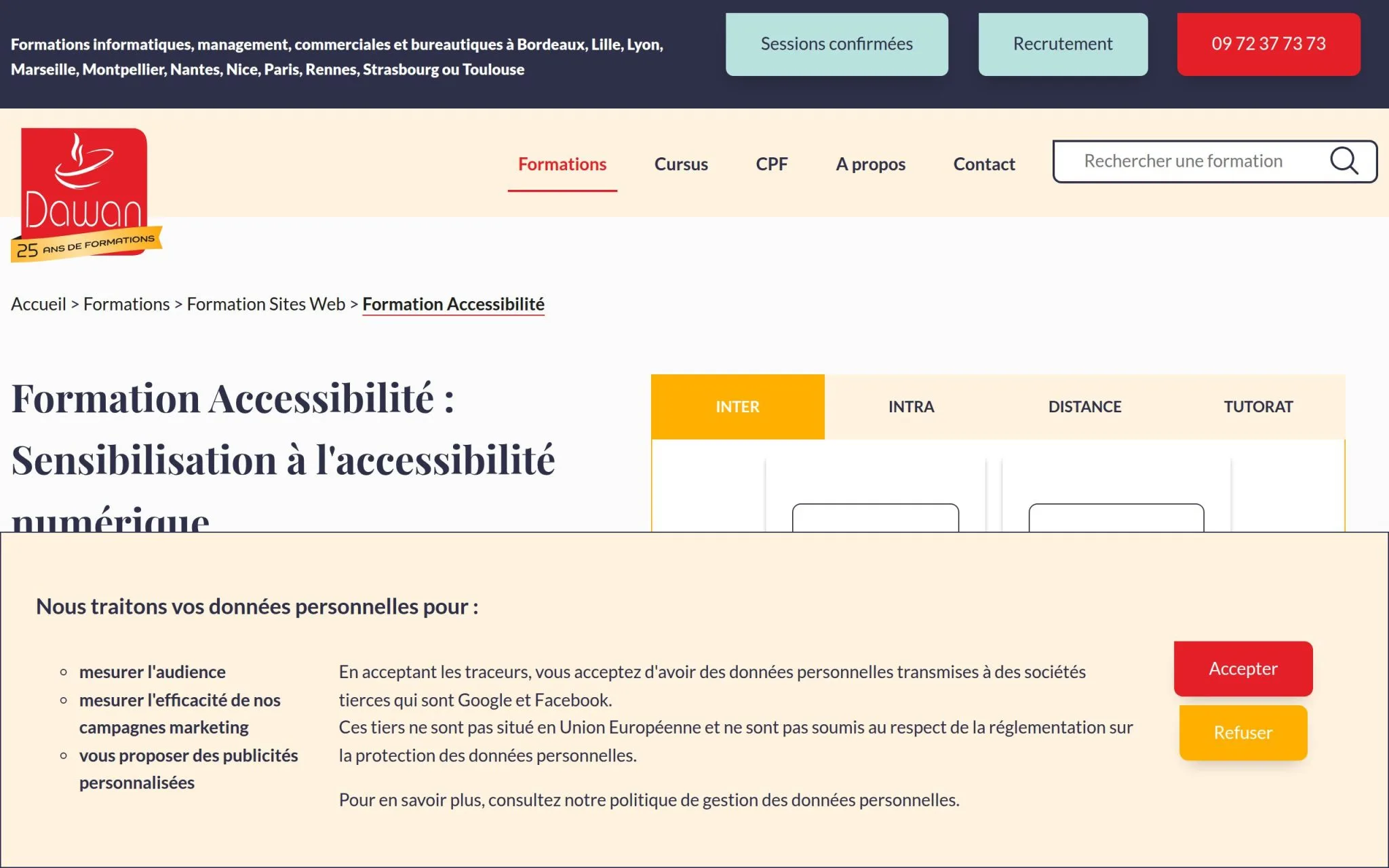 Formation Accessibilité : Sensibilisation à l'accessibilité numérique - Dawan