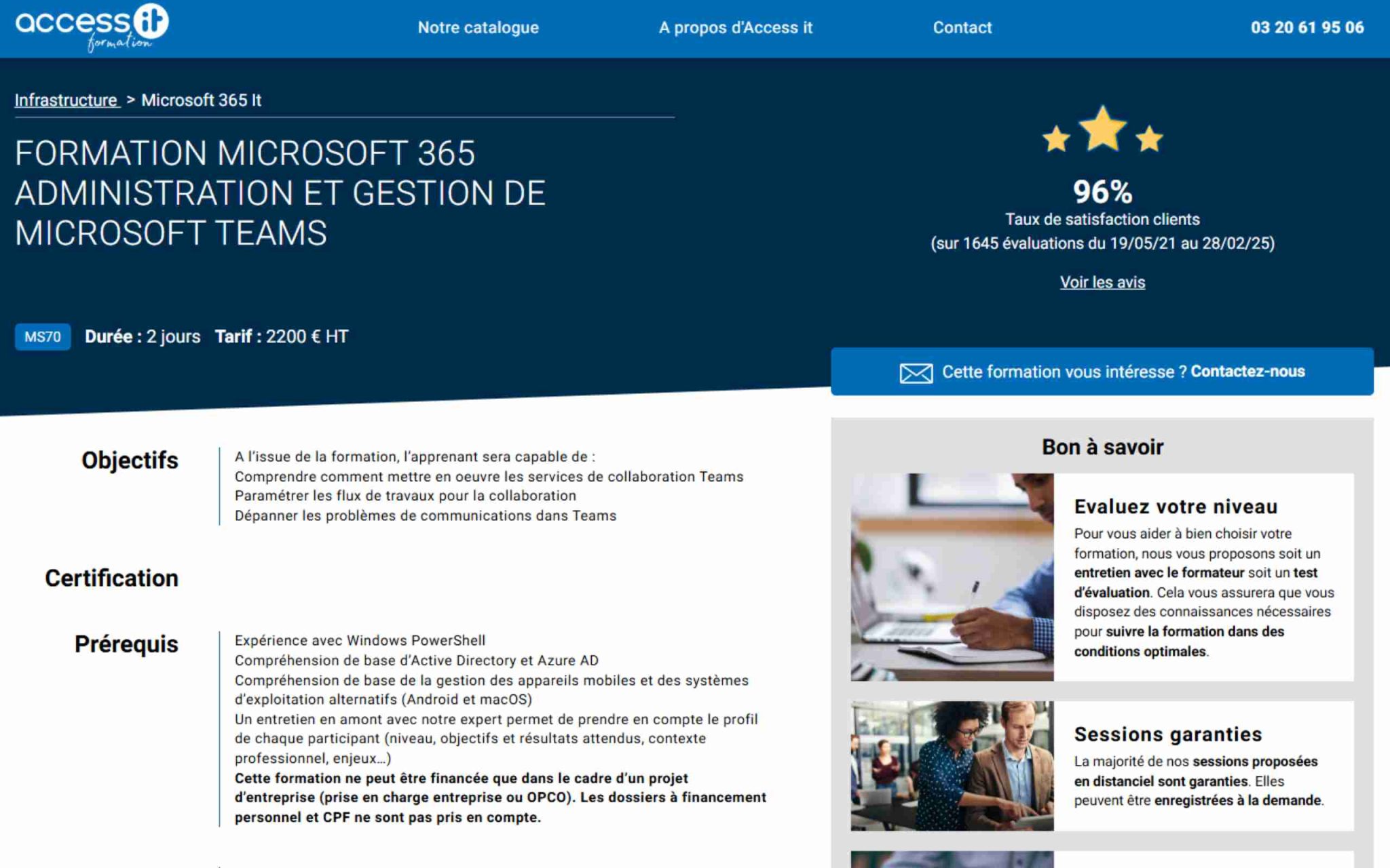 Formation Microsoft 365 Administration et Gestion de Microsoft Teams - Access IT