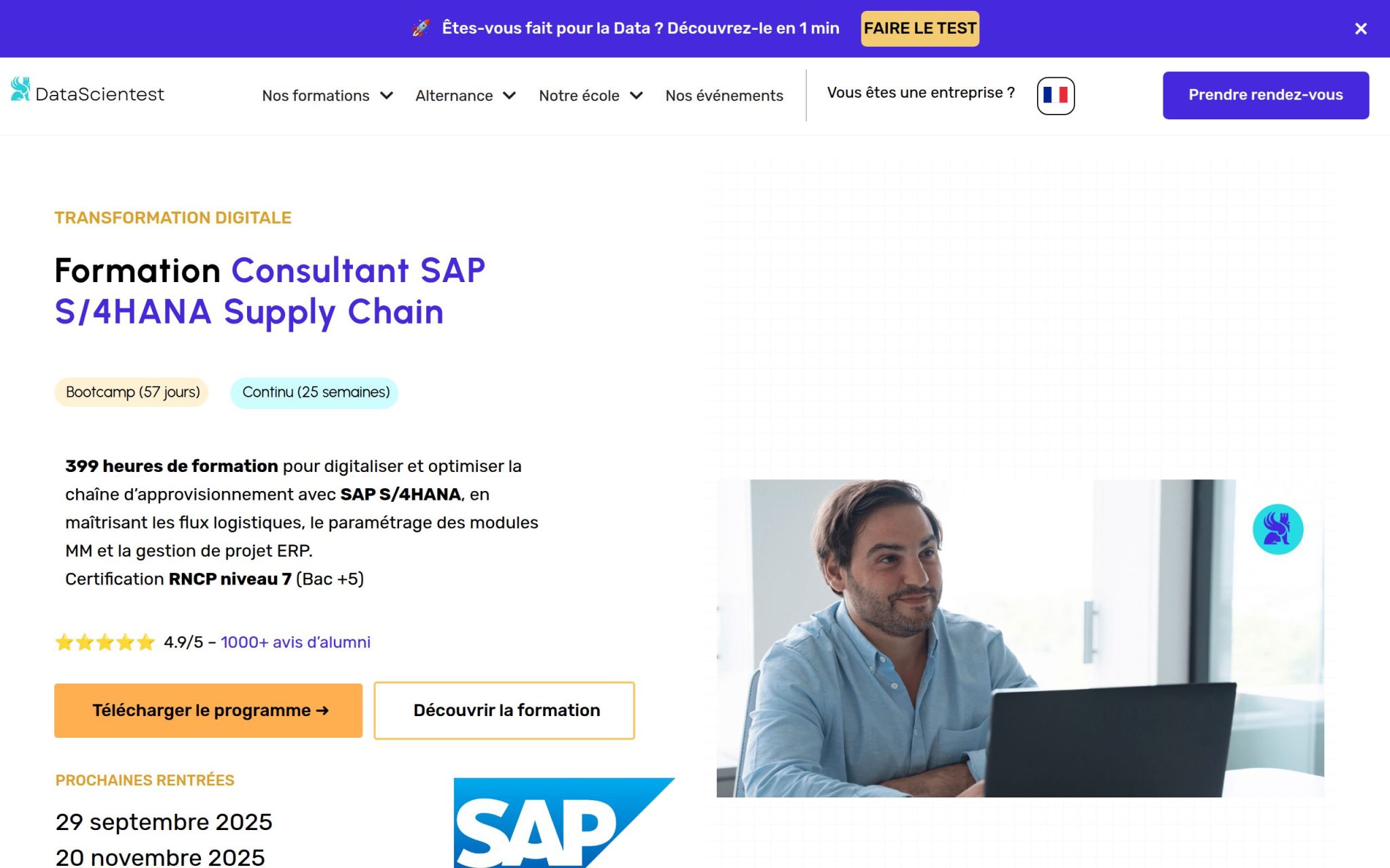 Consultant SAP S/4HANA Supply Chain - Datascientest.com