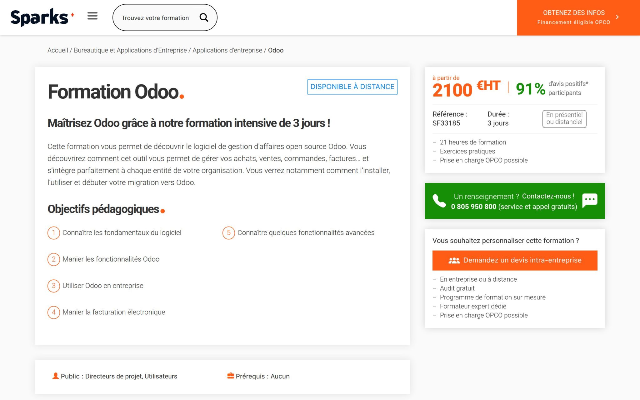 Formation Odoo - Sparks