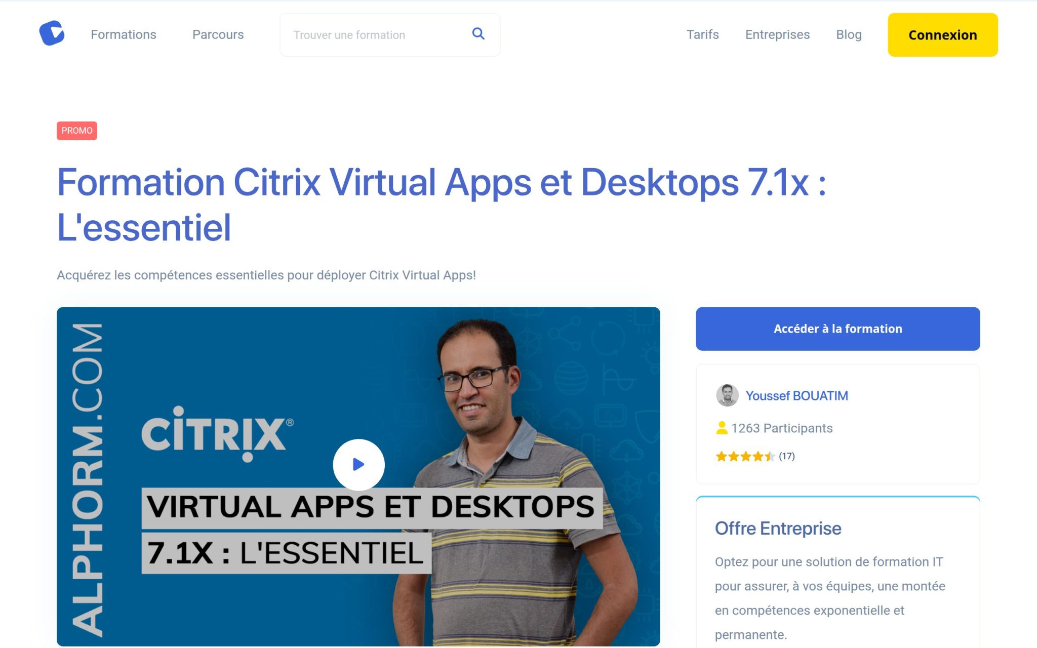 Formation Citrix Virtual Apps et Desktops 7.1x - Alphorm