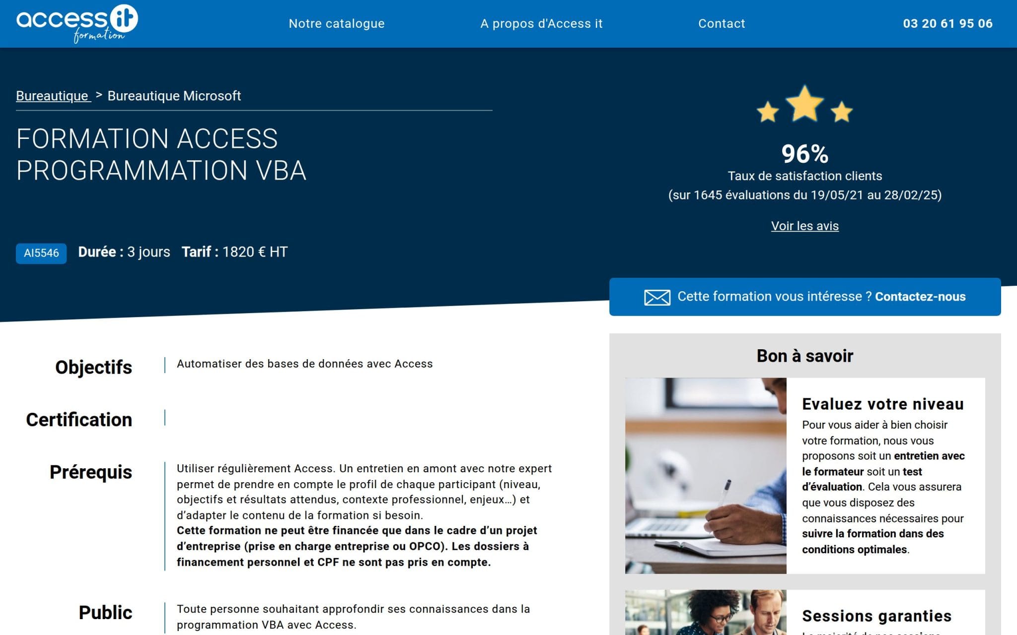 Formation Access Programmation VBA - Access IT