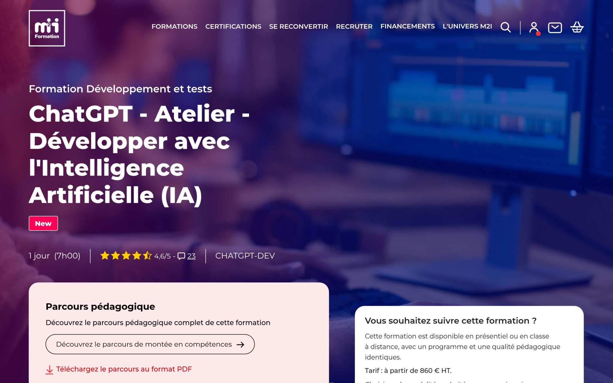 ChatGPT - Atelier - Développer avec l'Intelligence Artificielle (IA) - M2i