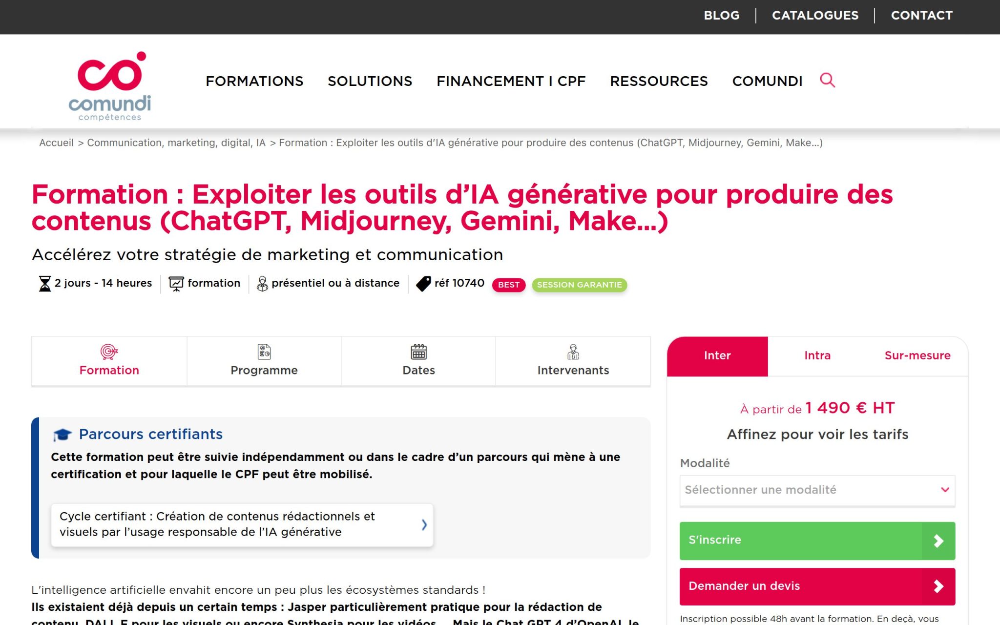 Exploiter les outils d’IA générative pour produire des contenus - Comundi