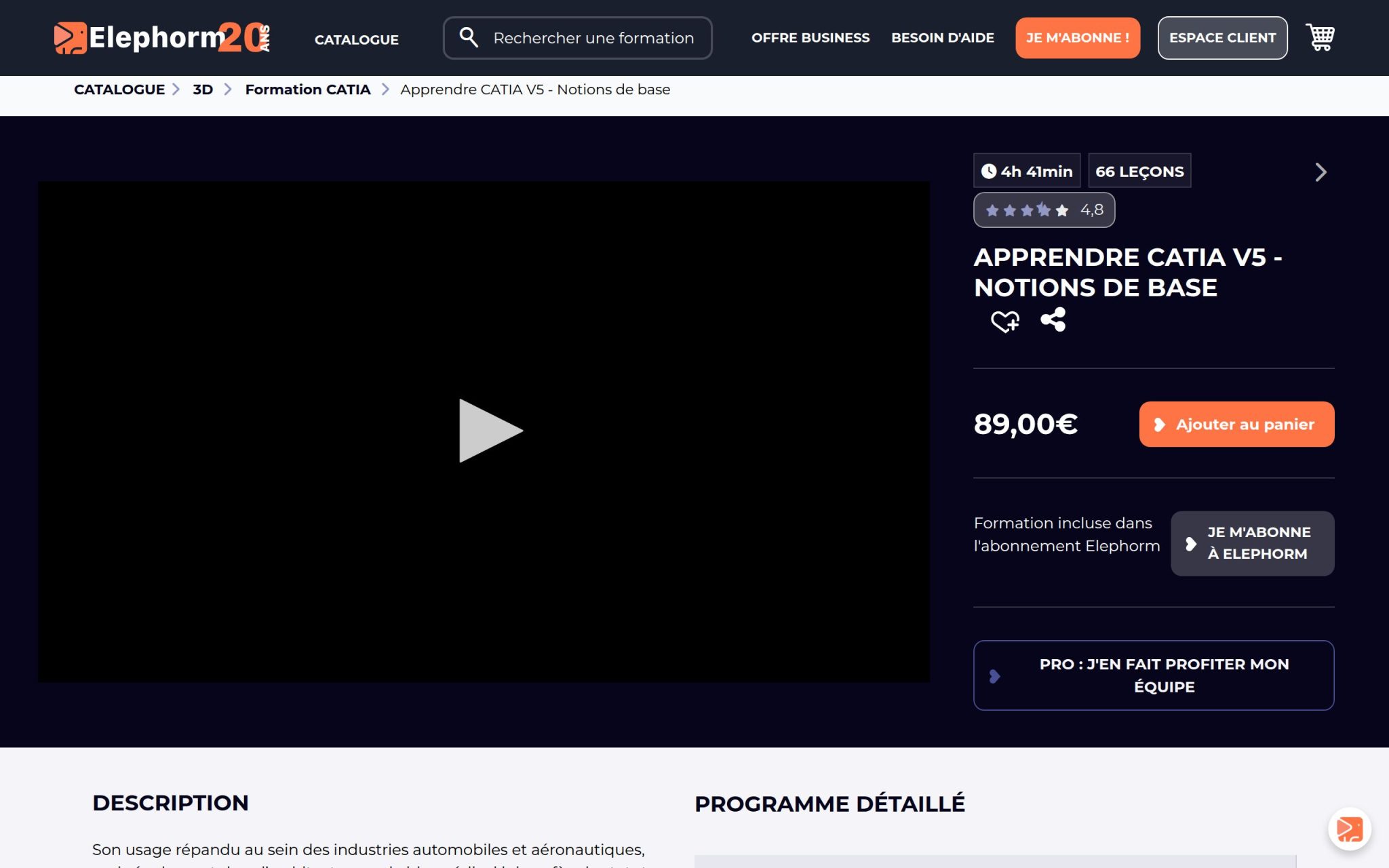 Apprendre CATIA V5 – Notions de base - Elephorm