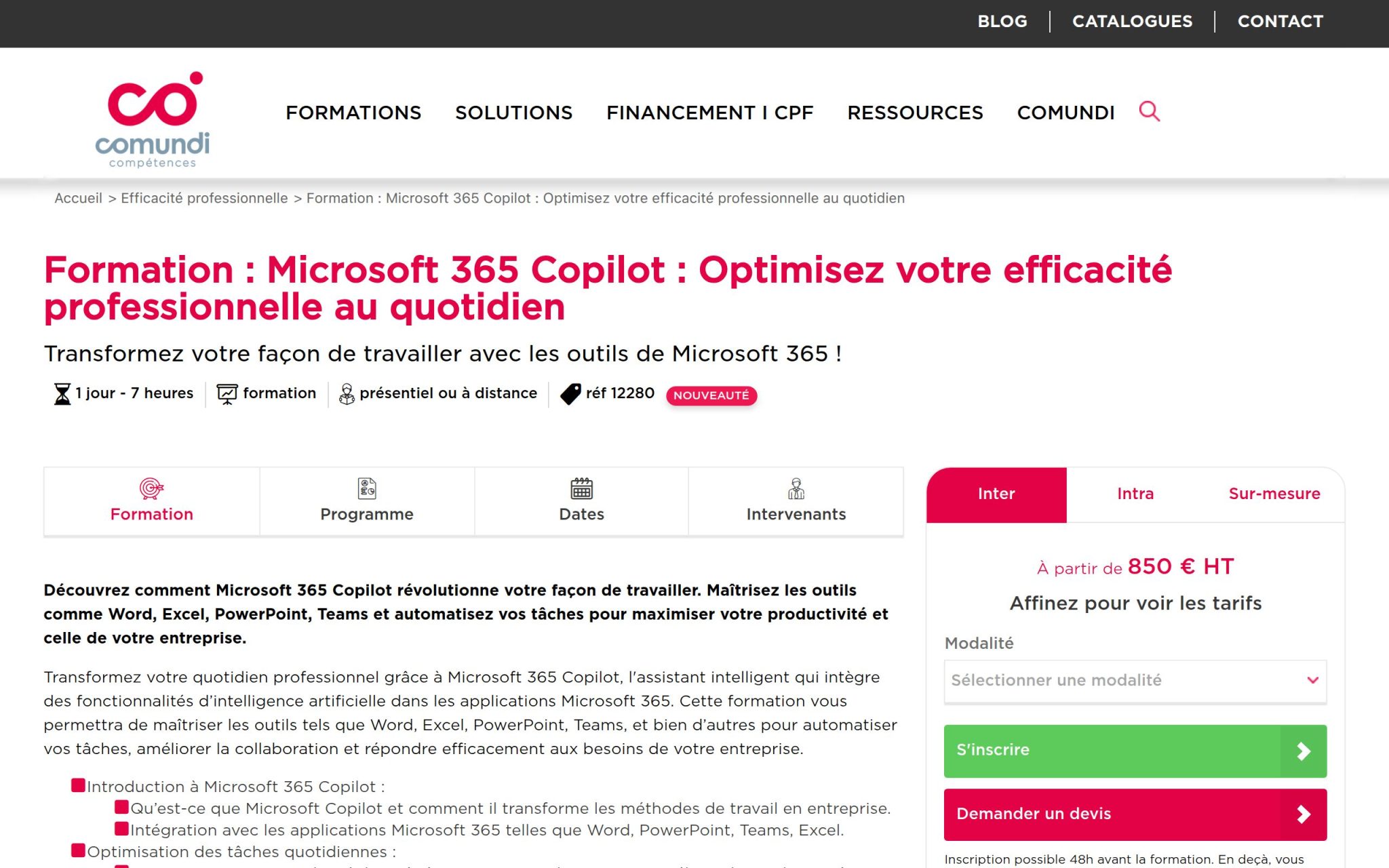 Formation : Microsoft 365 Copilot - Comundi