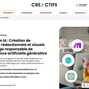 Création de contenus rédactionnels et visuels par l’usage responsable de l’intelligence artificielle générative - CréActifs