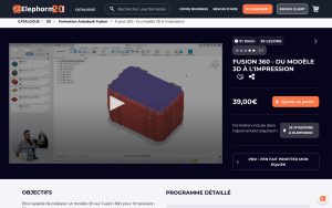 Fusion 360 – Du modèle 3D à l’impression – Elephorm