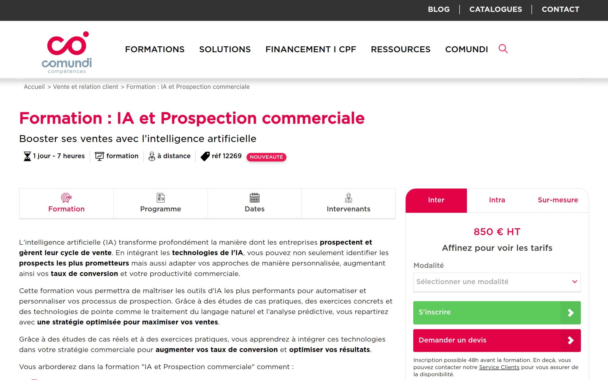 IA et Prospection commerciale - Comundi