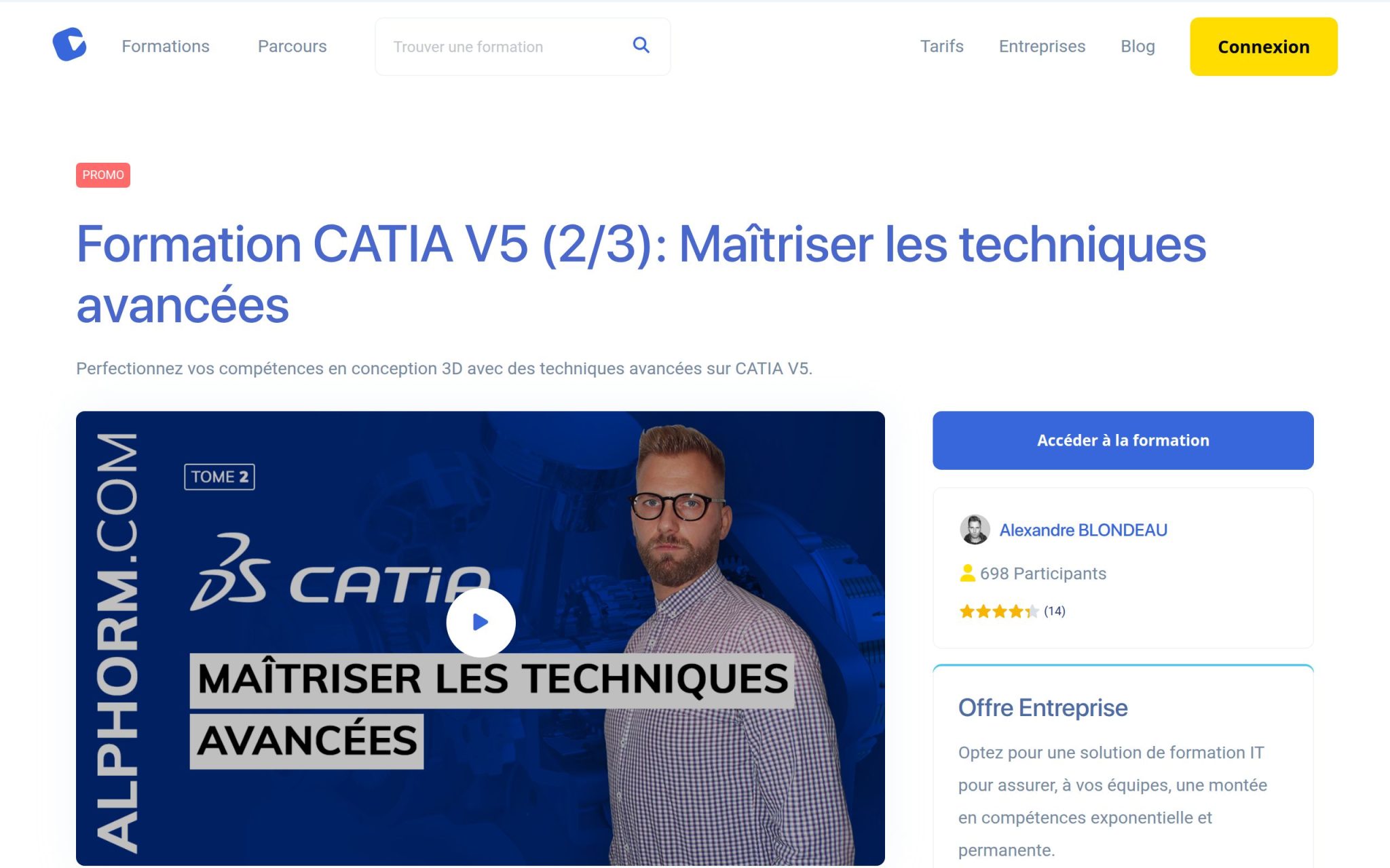 Formation CATIA V5 (2/3): Maîtriser les techniques avancées - Alphorm