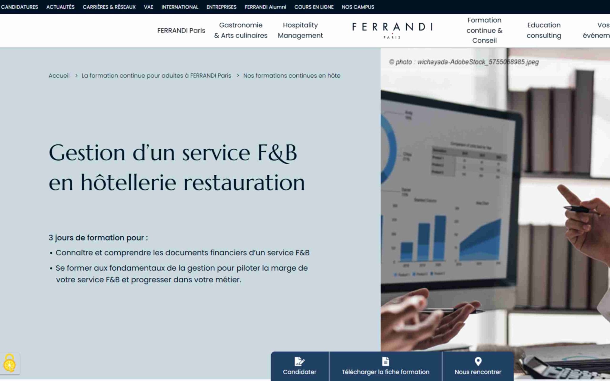 Gestion dâun service F&B en hĂŽtellerie restauration - FERRANDI Paris