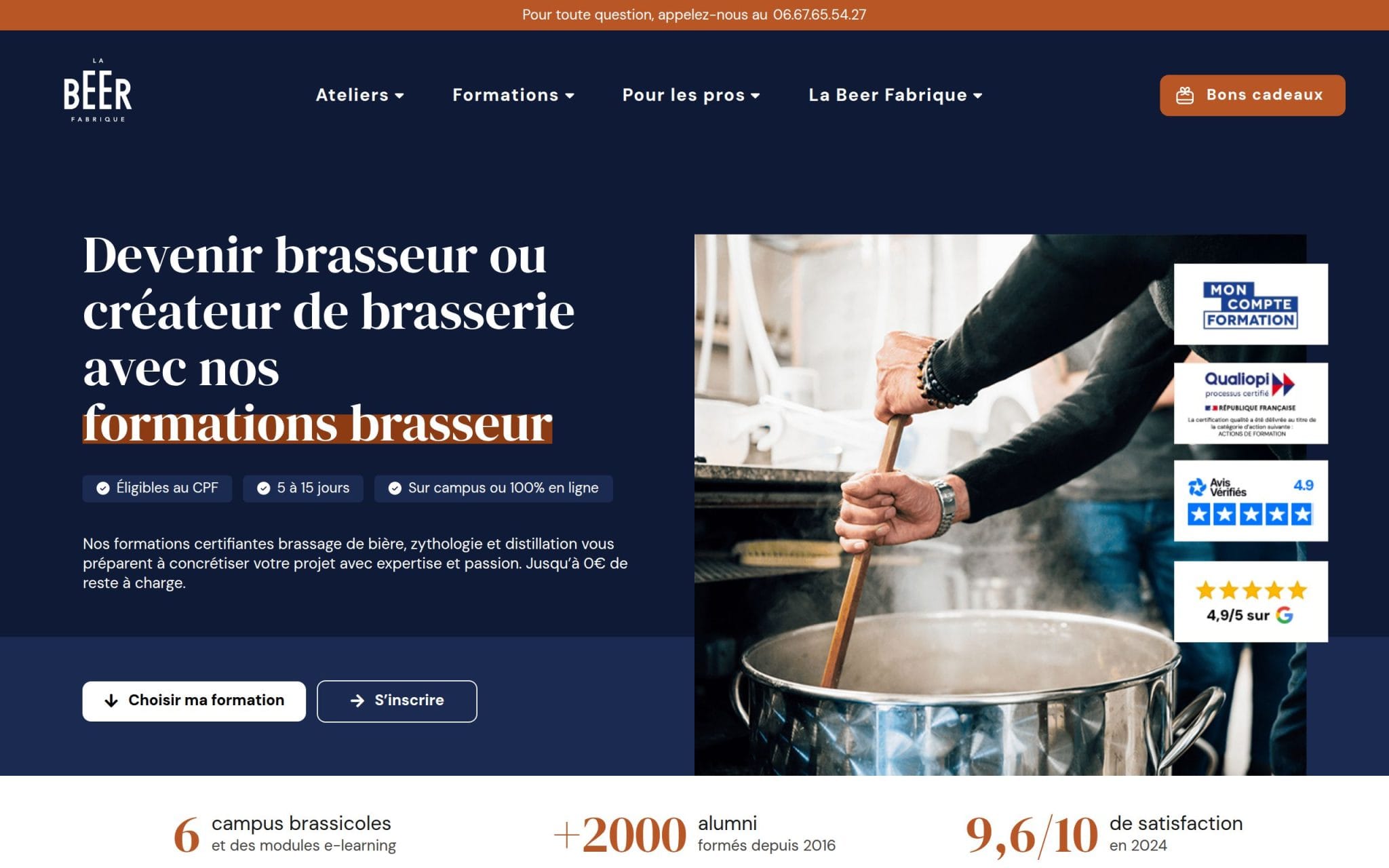 Devenir brasseur ou créateur de brasserie avec nos formations brasseur - La Beer Fabrique