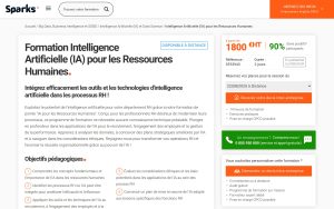 Formation Intelligence Artificielle (IA) pour les Ressources Humaines – Sparks