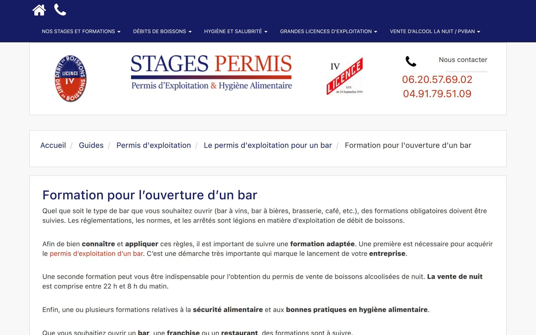 Formation pour lâouverture dâun bar - Training Group
