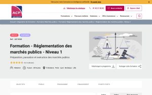 Réglementation des marchés publics – Niveau 1 – ACP Formation