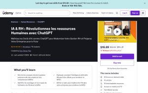 IA & RH : Révolutionnez les ressources Humaines avec ChatGPT – Udemy