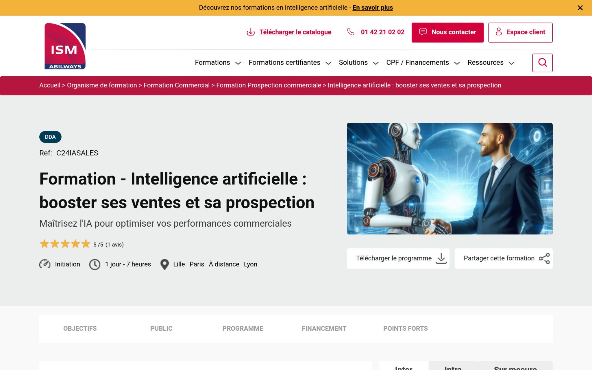 Intelligence artificielle : booster ses ventes et sa prospection - ISM