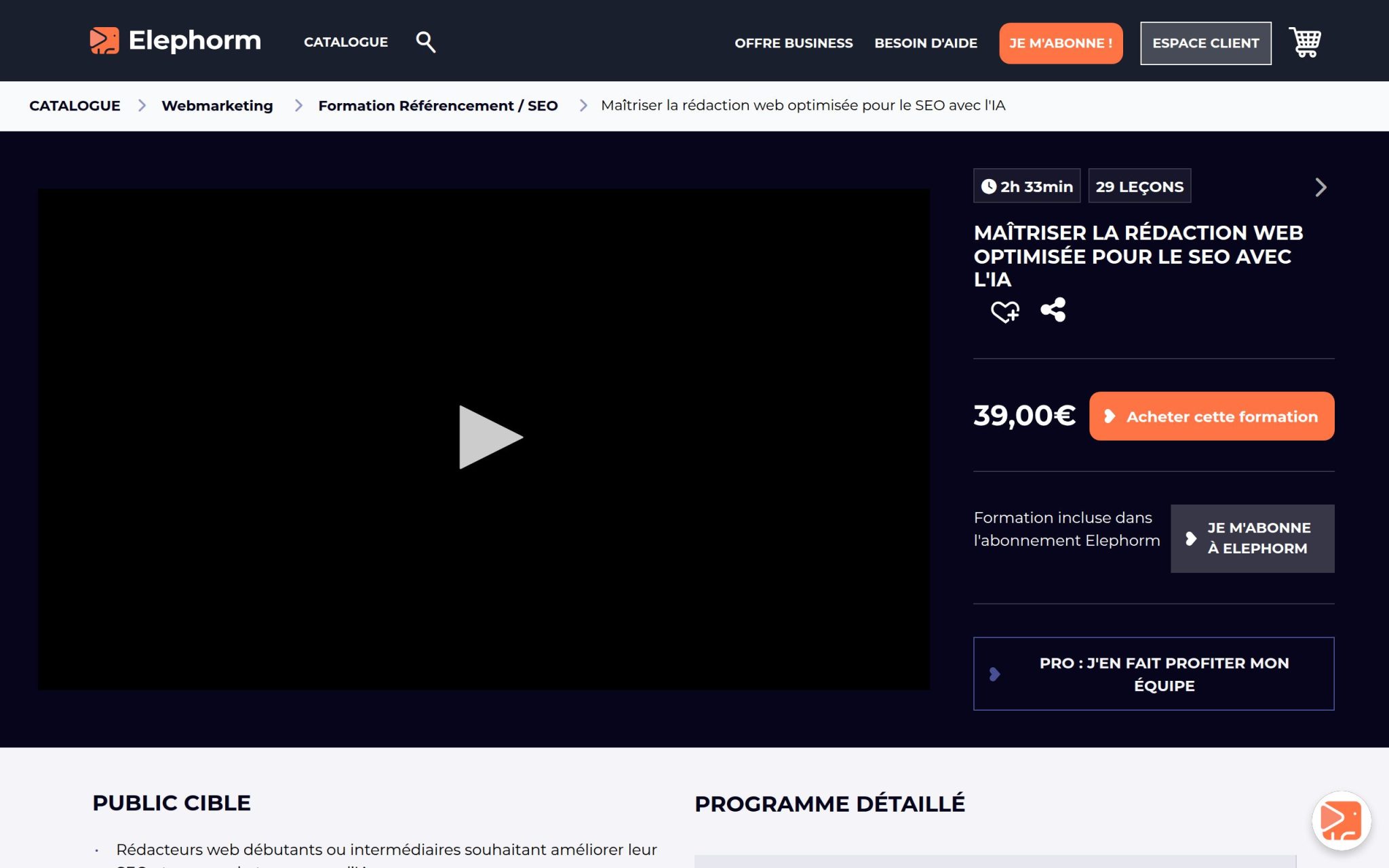 Maîtriser la rédaction web optimisée pour le SEO avec l'IA - Elephorm