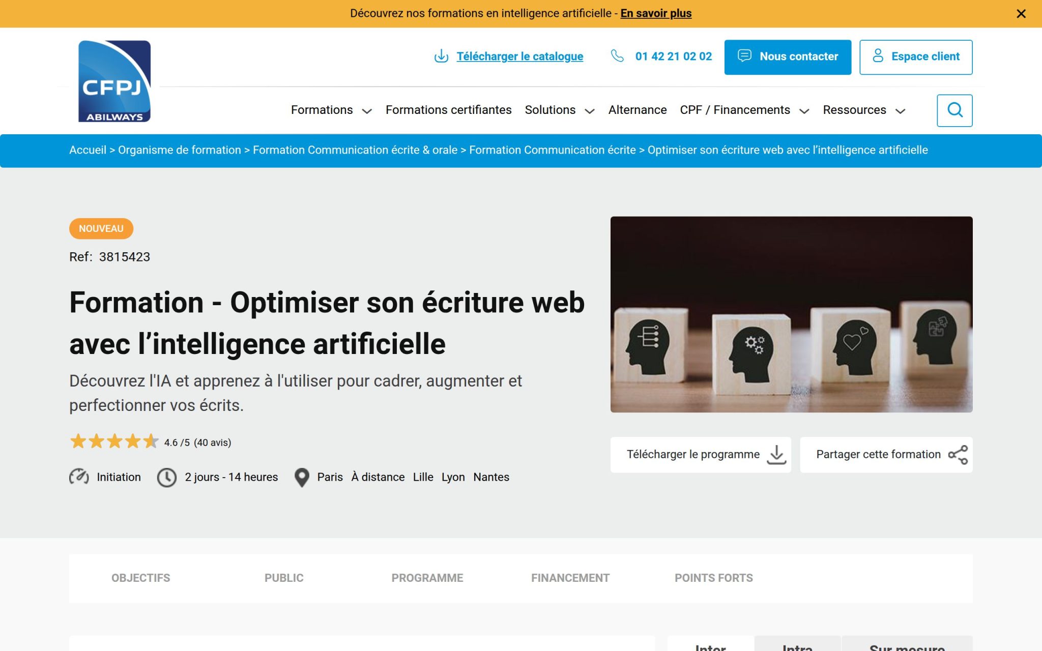 Optimiser son écriture web avec l’intelligence artificielle - CFPJ