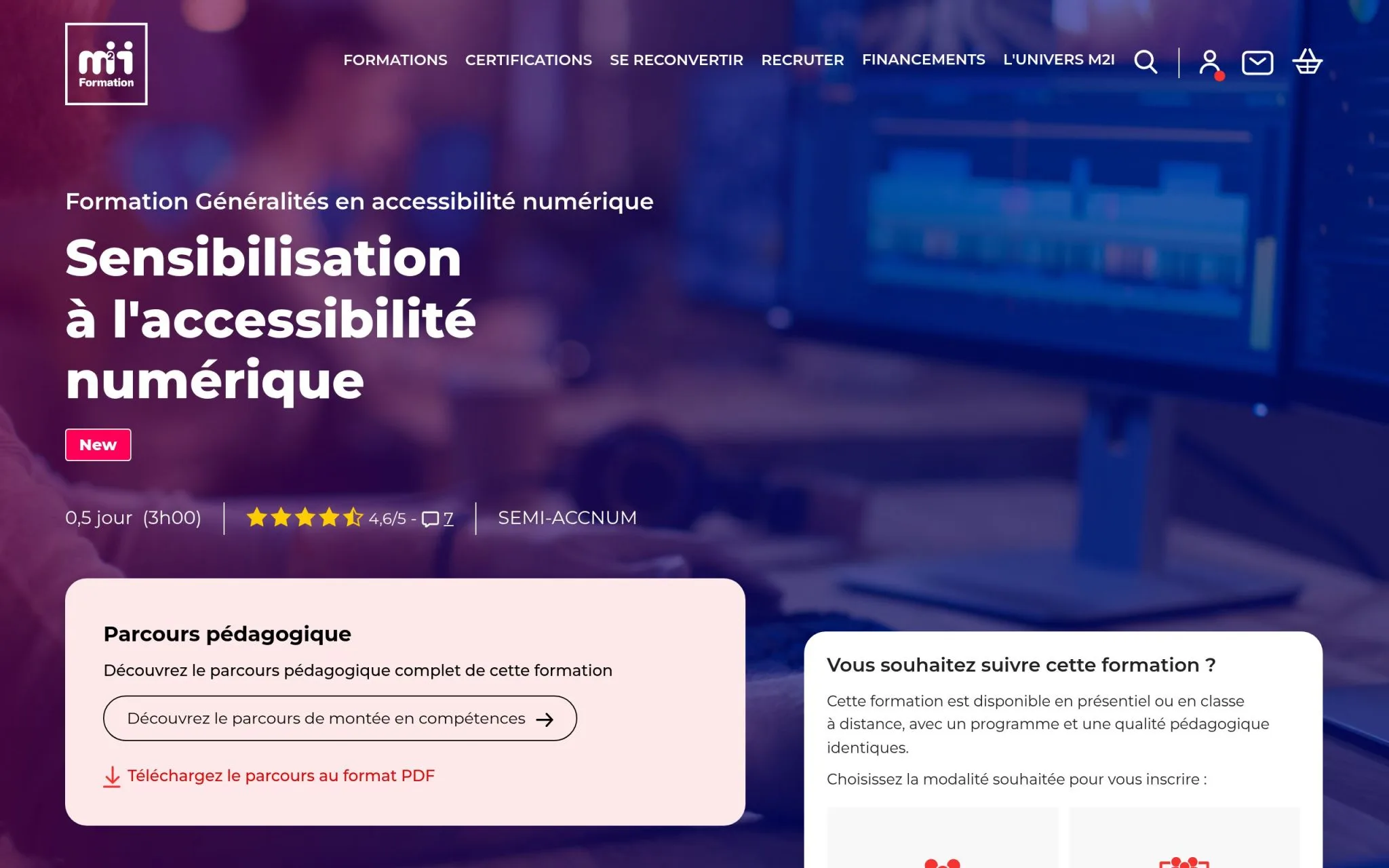 Sensibilisation à l'accessibilité numérique - M2i