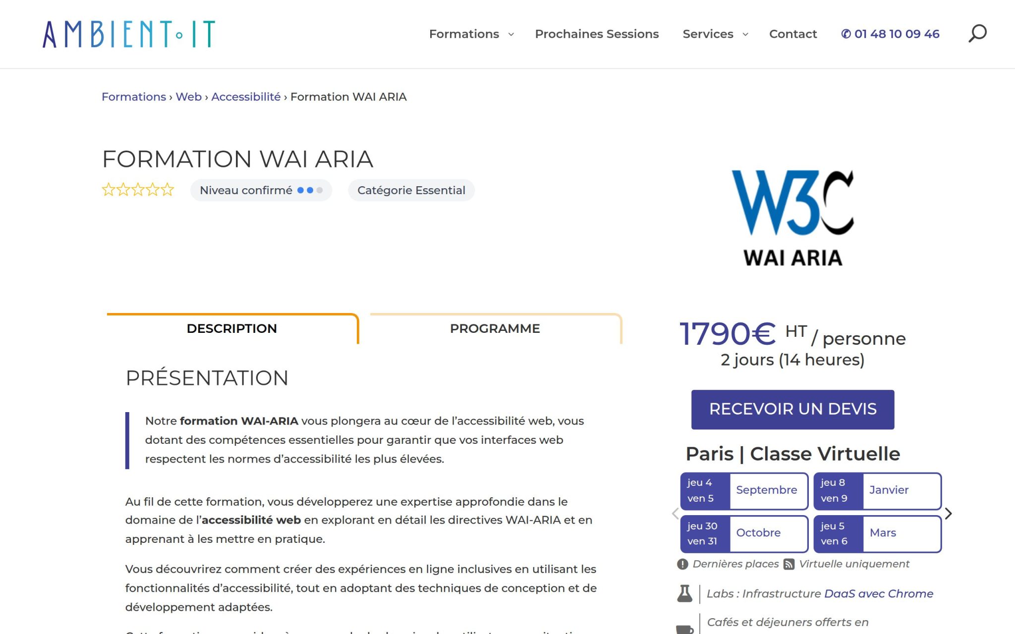 Formation WAI ARIA - Ambient IT