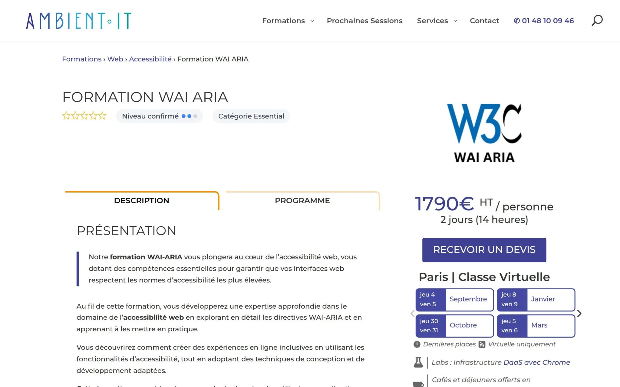 Formation WAI ARIA - Ambient IT