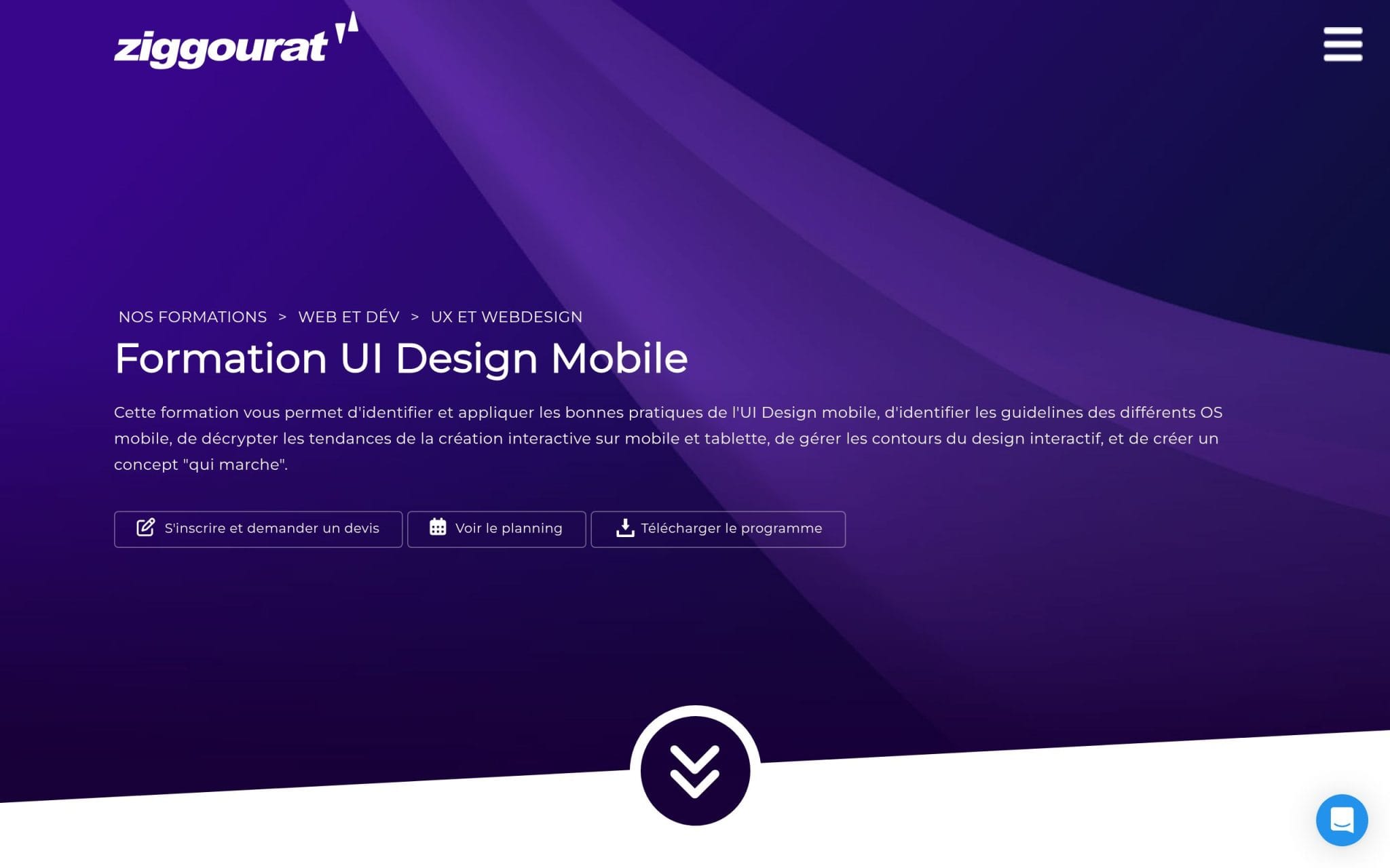 Formation UI Design Mobile - Ziggourat Formation