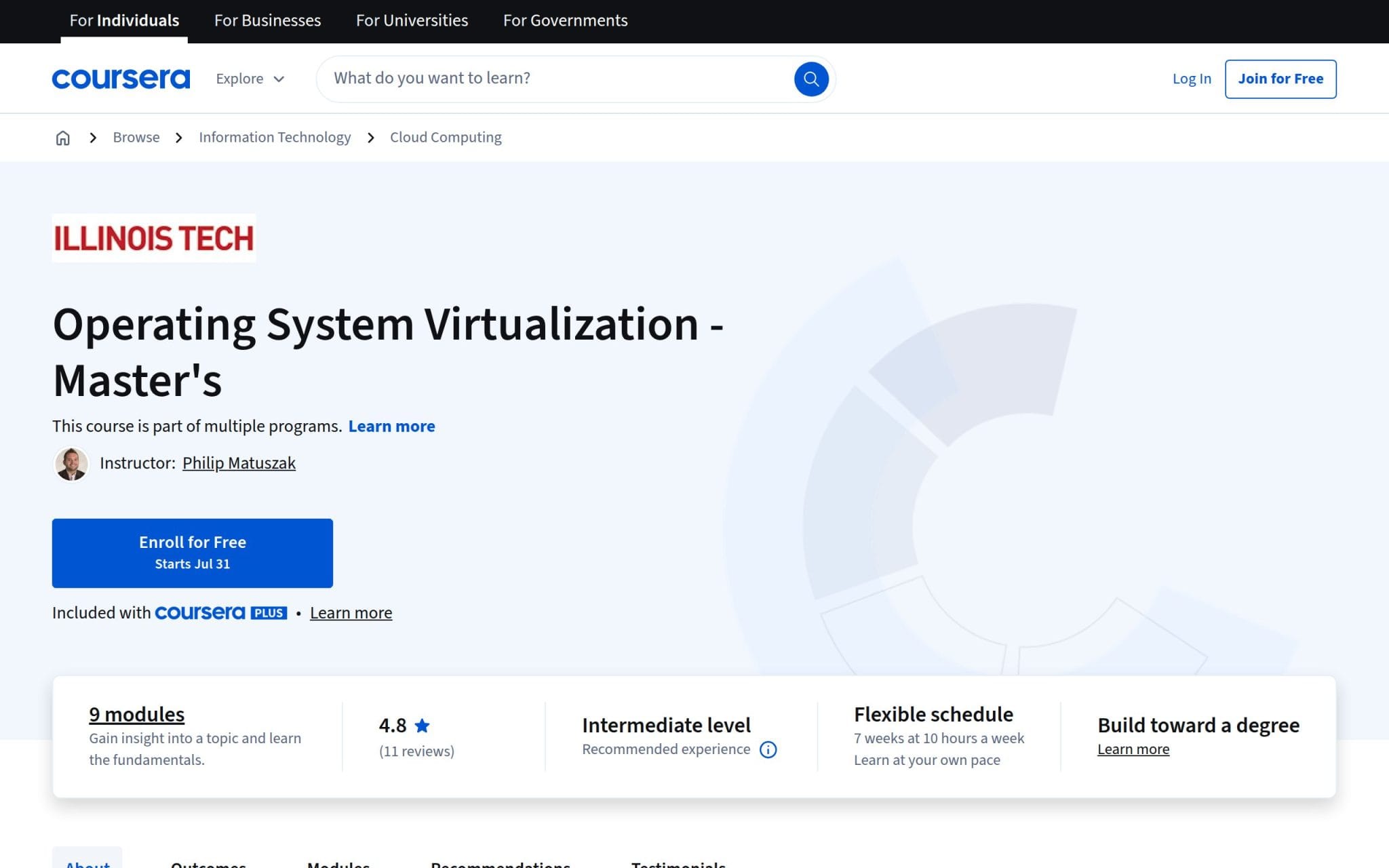 Virtualisation des systĂšmes d'exploitation - Master - Coursera