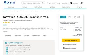 AutoCAD 3D, prise en main – Orsys