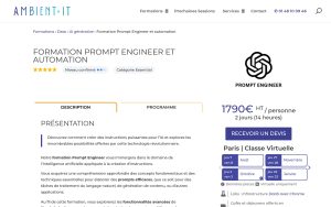 Formation Prompt Engineer : L’art de la création d’instructions pour l’IA – Ambient IT