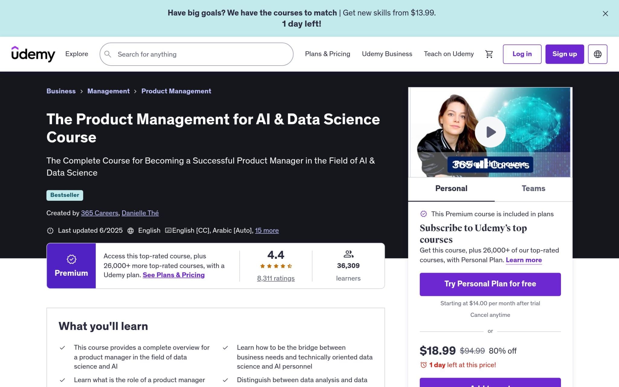 The Product Management for AI & Data Science Course - Udemy