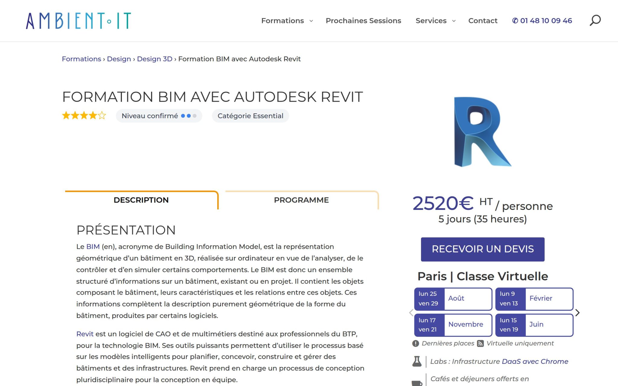 Formation BIM avec Autodesk Revit - Ambient IT
