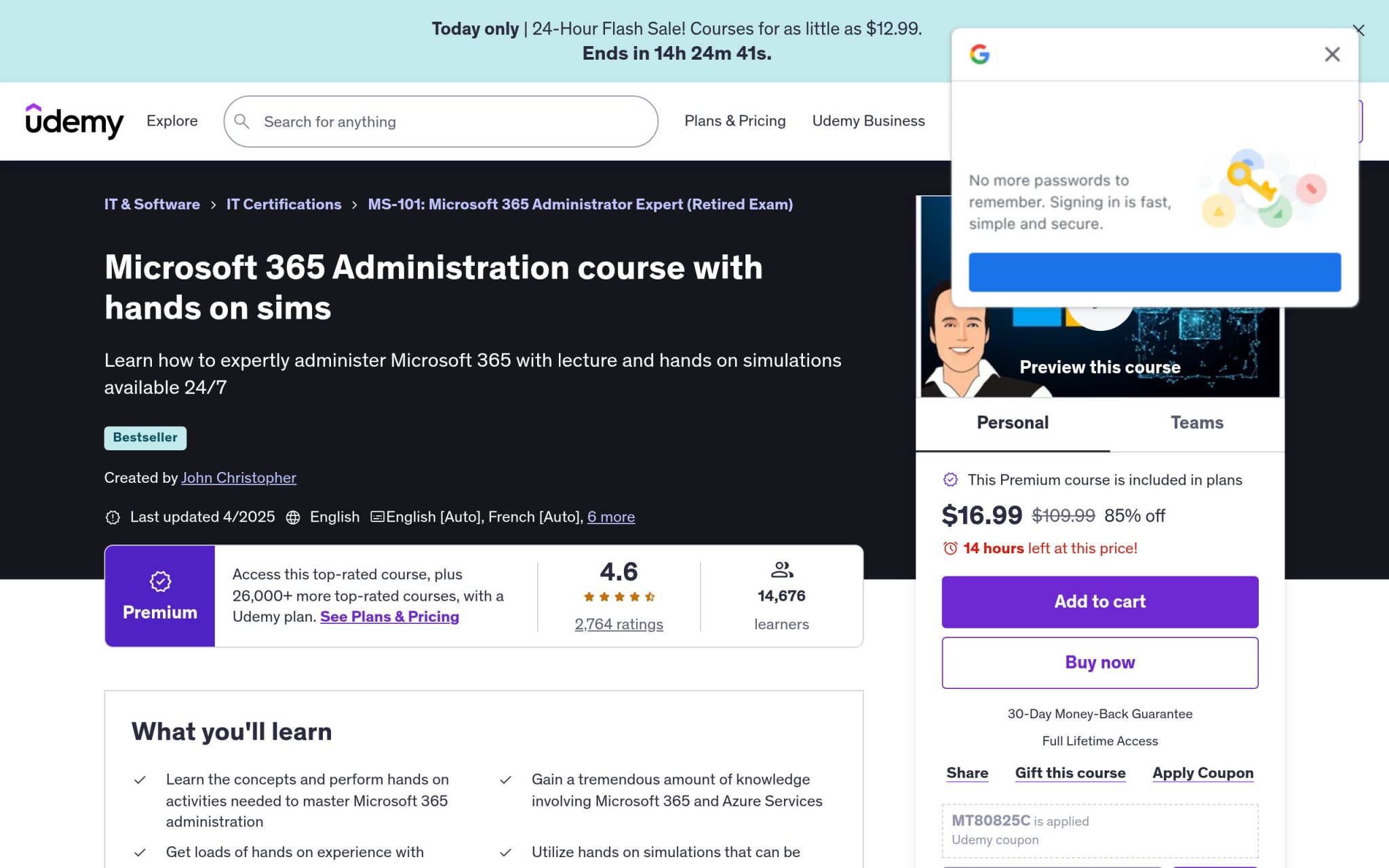 Microsoft 365 Administration course with hands on sims - Udemy