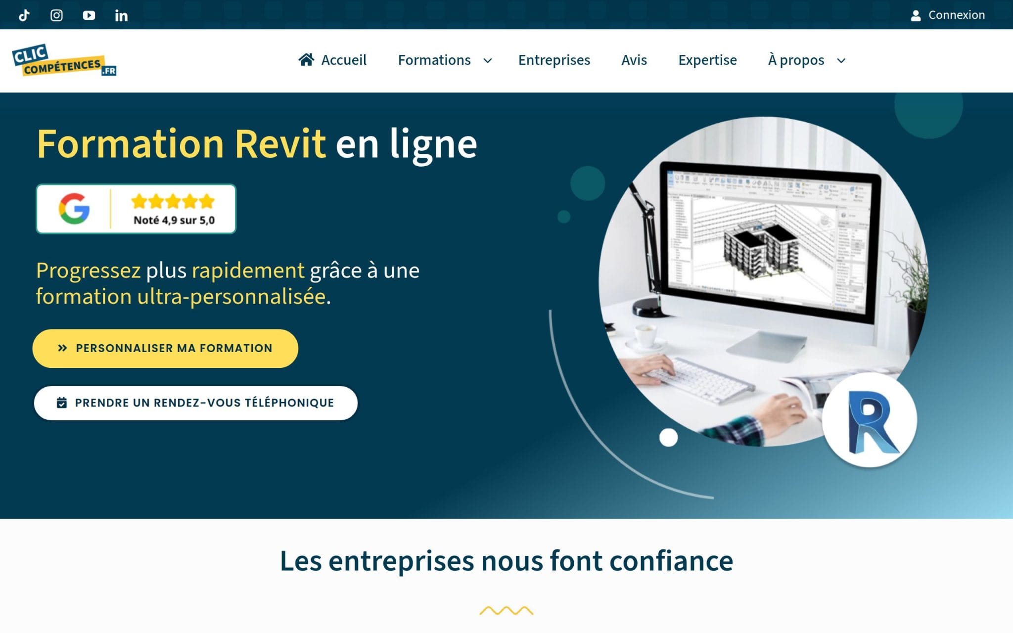 Formation Revit en ligne, éligible au CPF - Clic Compétences
