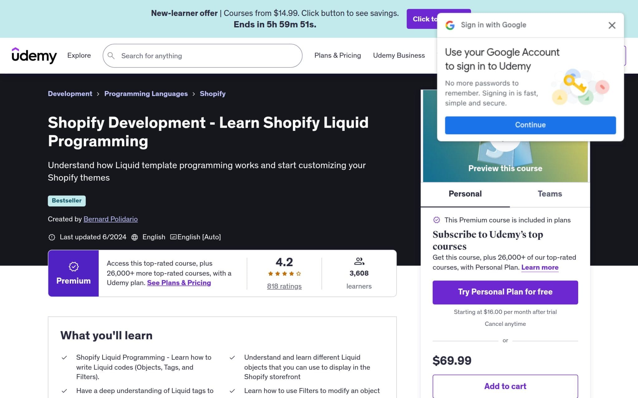 Développement Shopify - Apprendre la programmation Liquid Shopify - Udemy