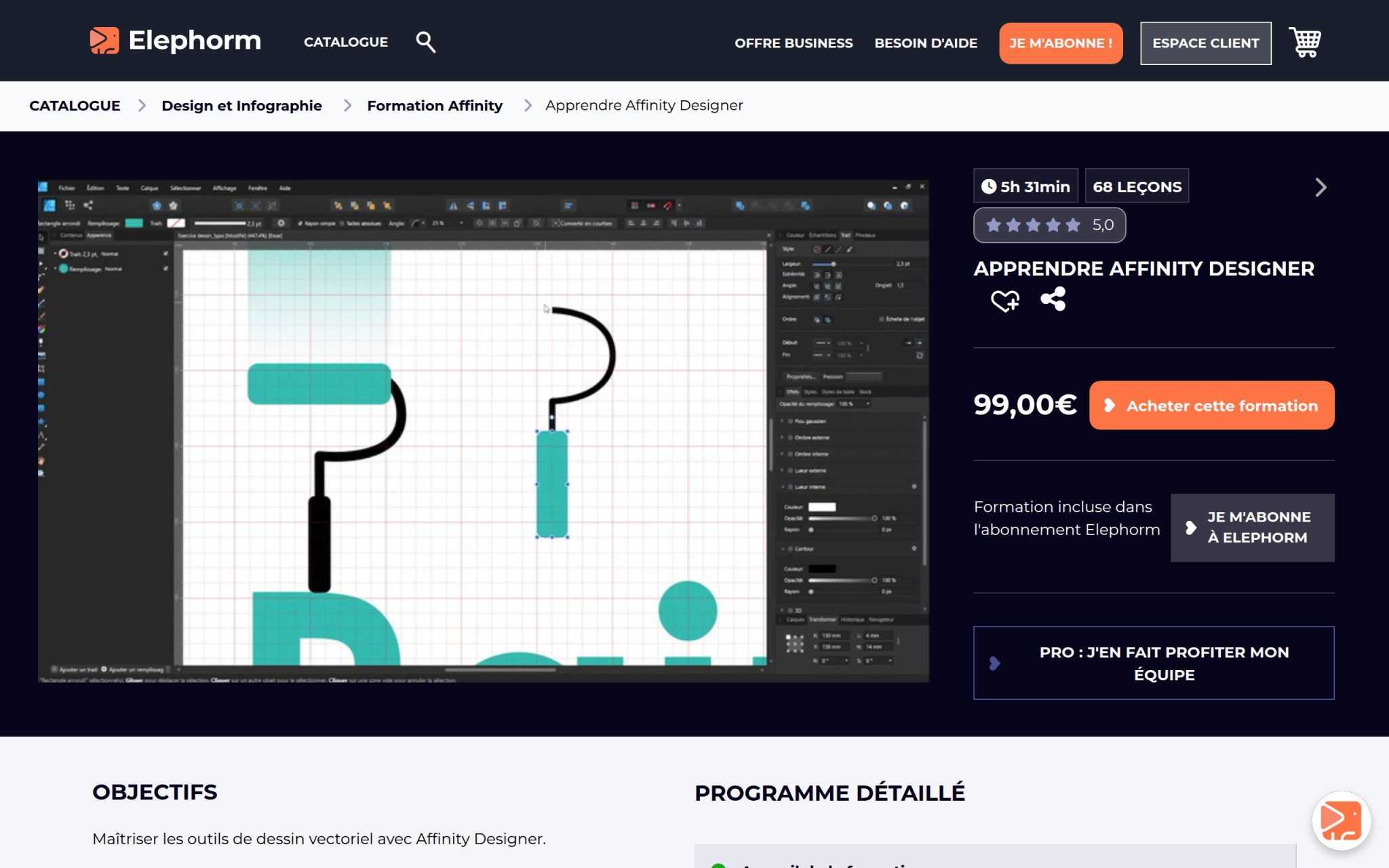Apprendre Affinity Designer - Elephorm