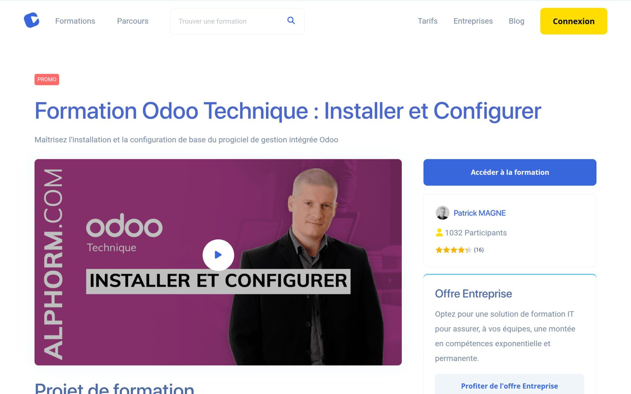 Formation Odoo Technique : Installer et Configurer - Alphorm