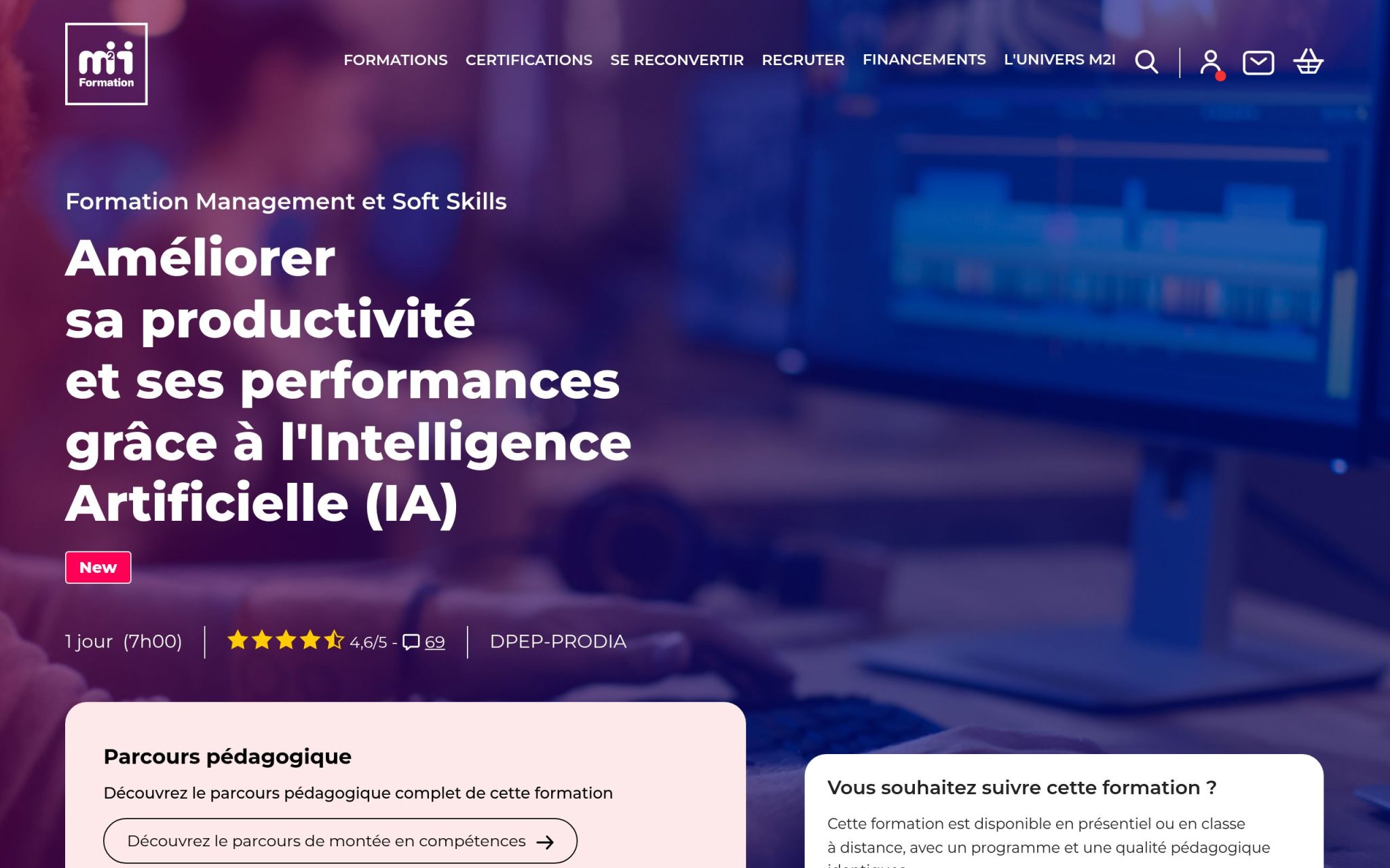 Améliorer sa productivité et ses performances grâce à l'Intelligence Artificielle (IA) - M2i