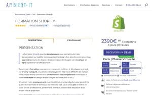 Formation Shopify pour les développeurs avec Liquid - Ambient IT