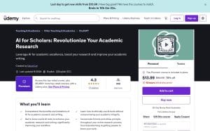 L'IA pour les chercheurs : révolutionnez votre recherche universitaire - Udemy